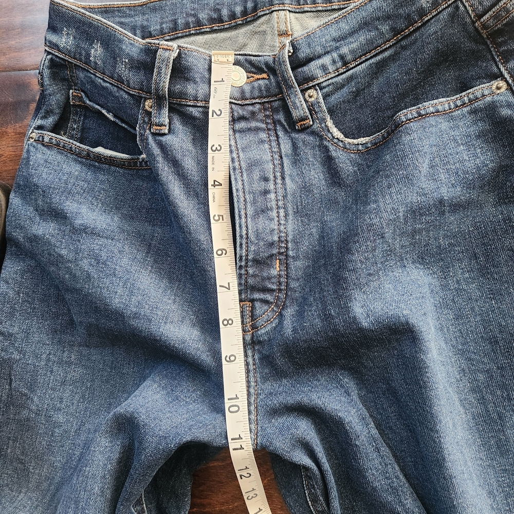 Old Navy Dark Wash Curvy Sky High Straight Secret‎ Slim Pockets Jean Normcore 10 - Picture 7 of 9